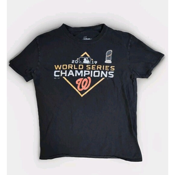 Majestic Men's Washington Nationals 2019 World Series T Shirt Size Large Black - Picture 1 of 8